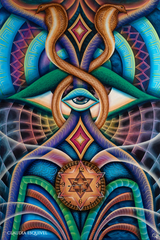 “444: Encoded in Golden Protection” - Original